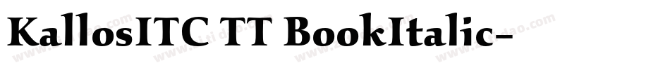 KallosITC TT BookItalic字体转换